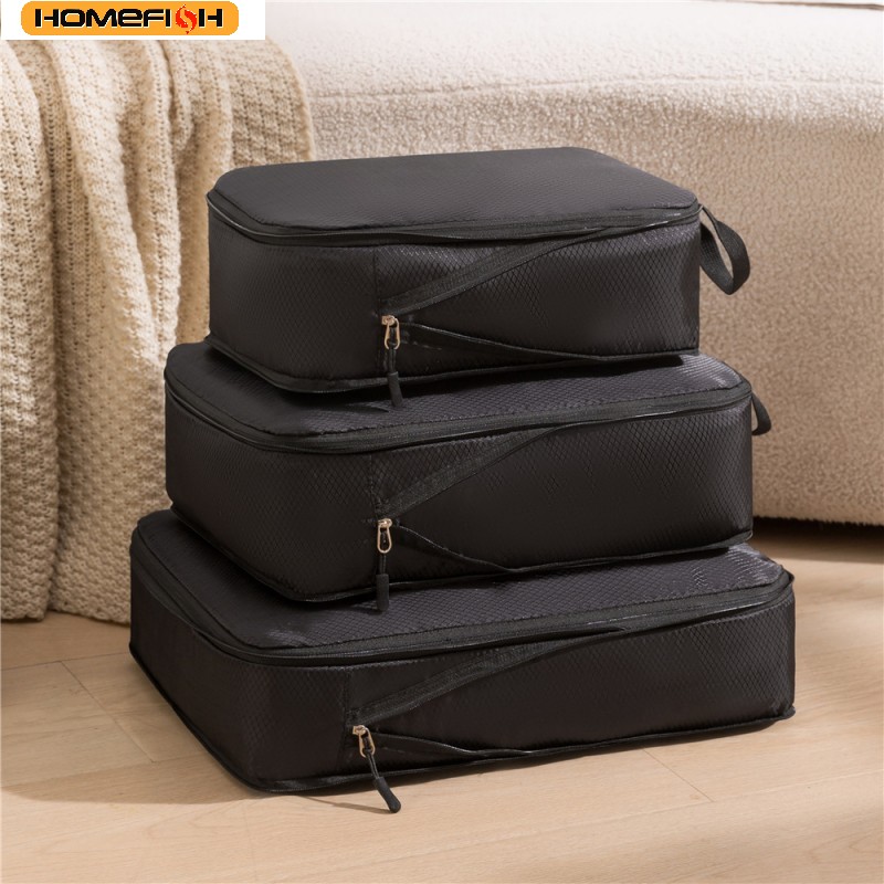 Travel Packing Cube - Conjunto de 3 Peças de Bolsa
