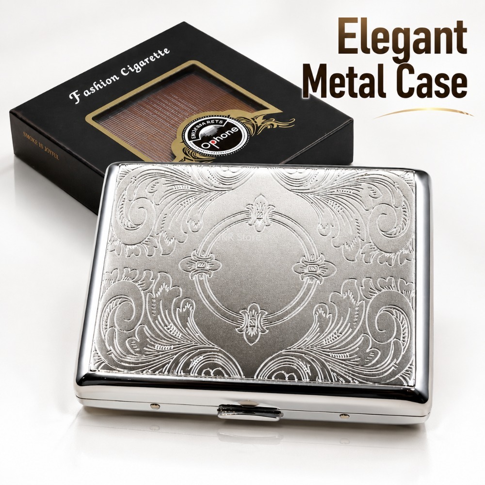 Travel Accessories Usa - Estojo de Cigarros em Aço Inoxidável,
