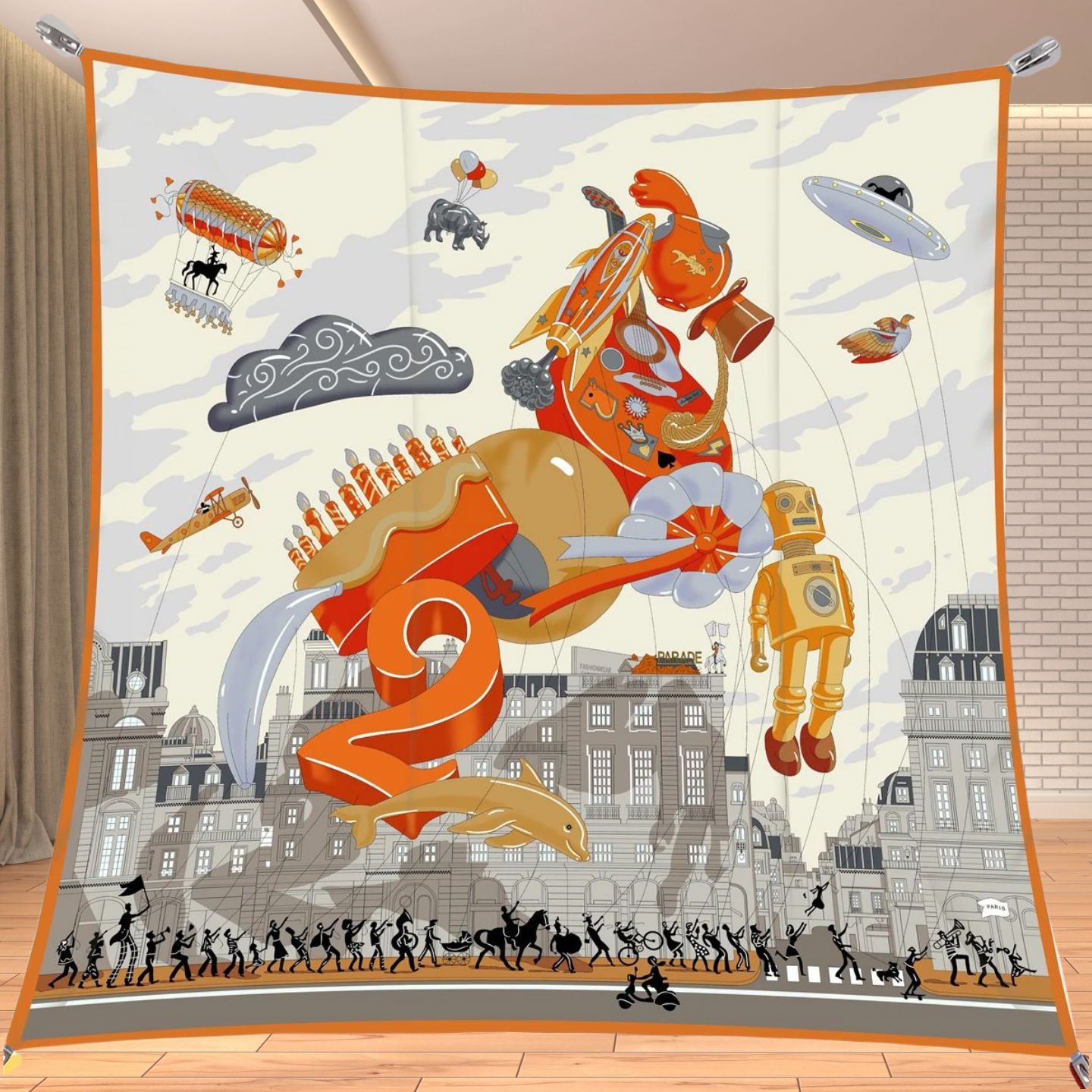 Travel Accessories Aesthetic - Lenço Quadrado de Seda Twill de