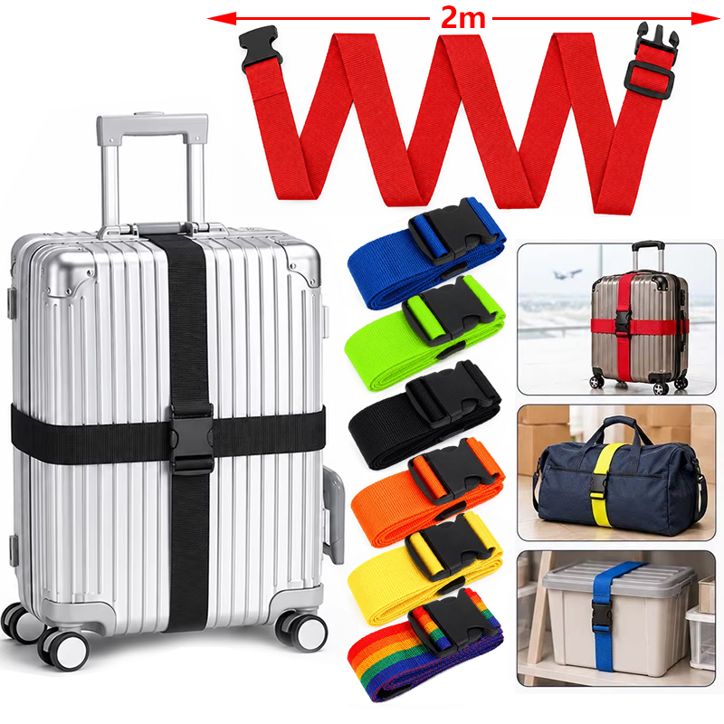 Travel Packing Cube - Correia ajustável de 2m para bagagem,