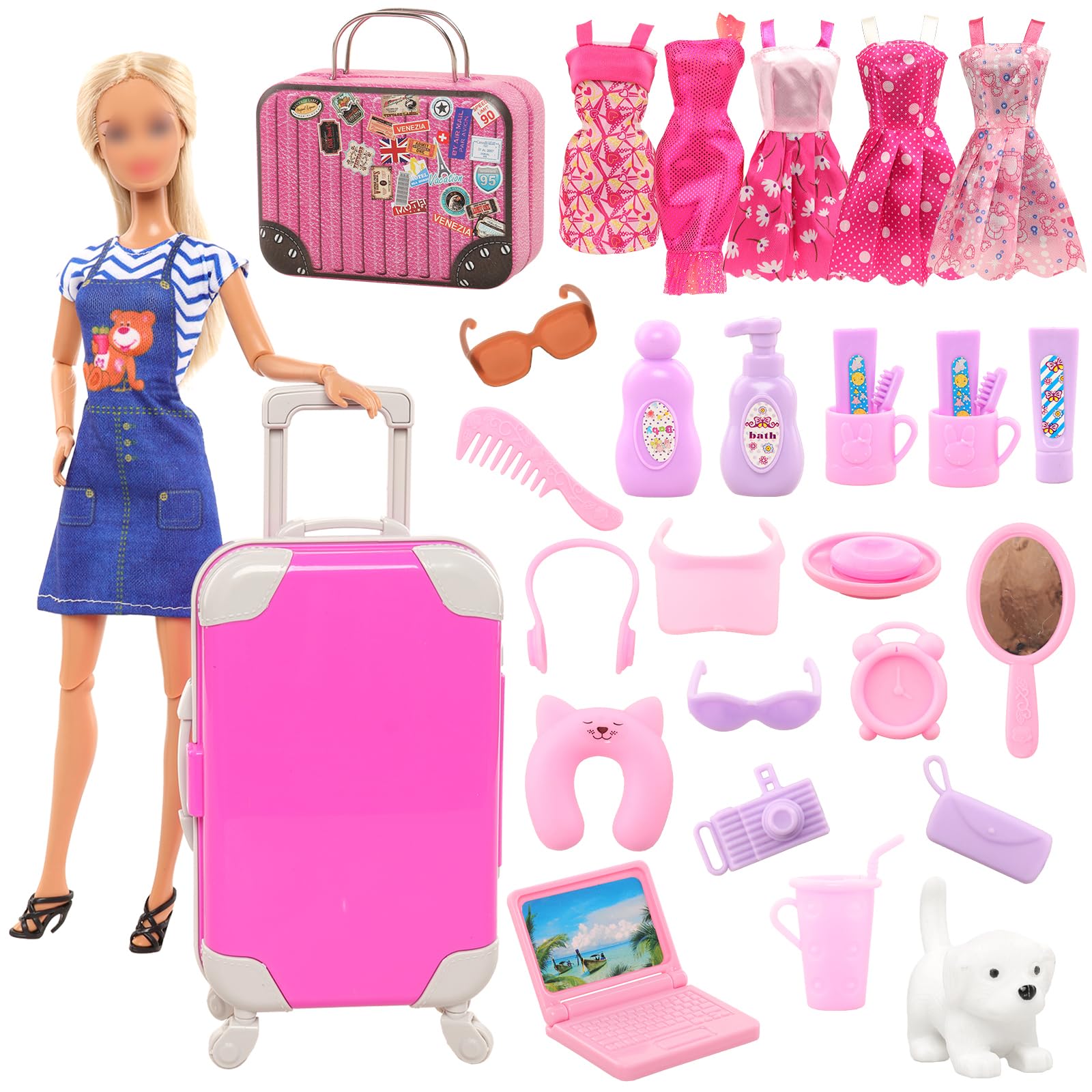 Travel Accessories For Kids - Barwa-boneca roupas e acessórios para meninas,