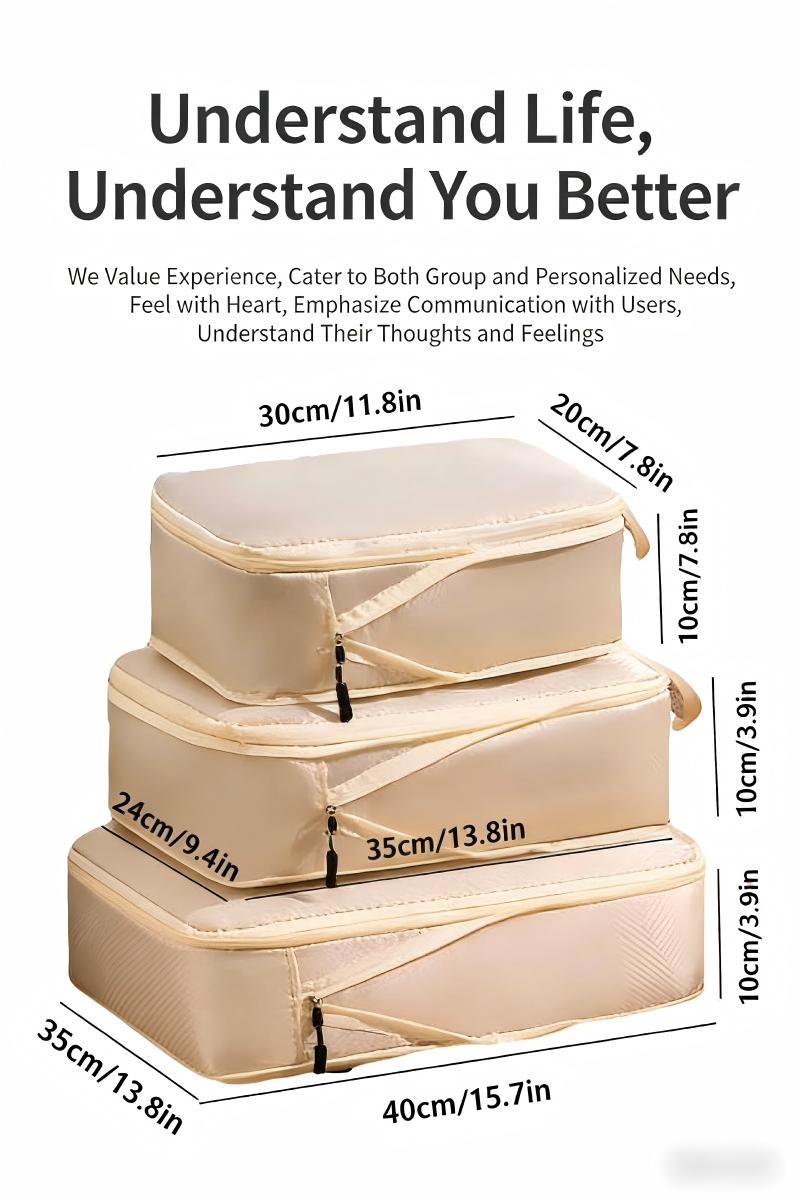 Conjunto de 3 Peças de Bolsa d - Travel Packing Cube avaliação e preço