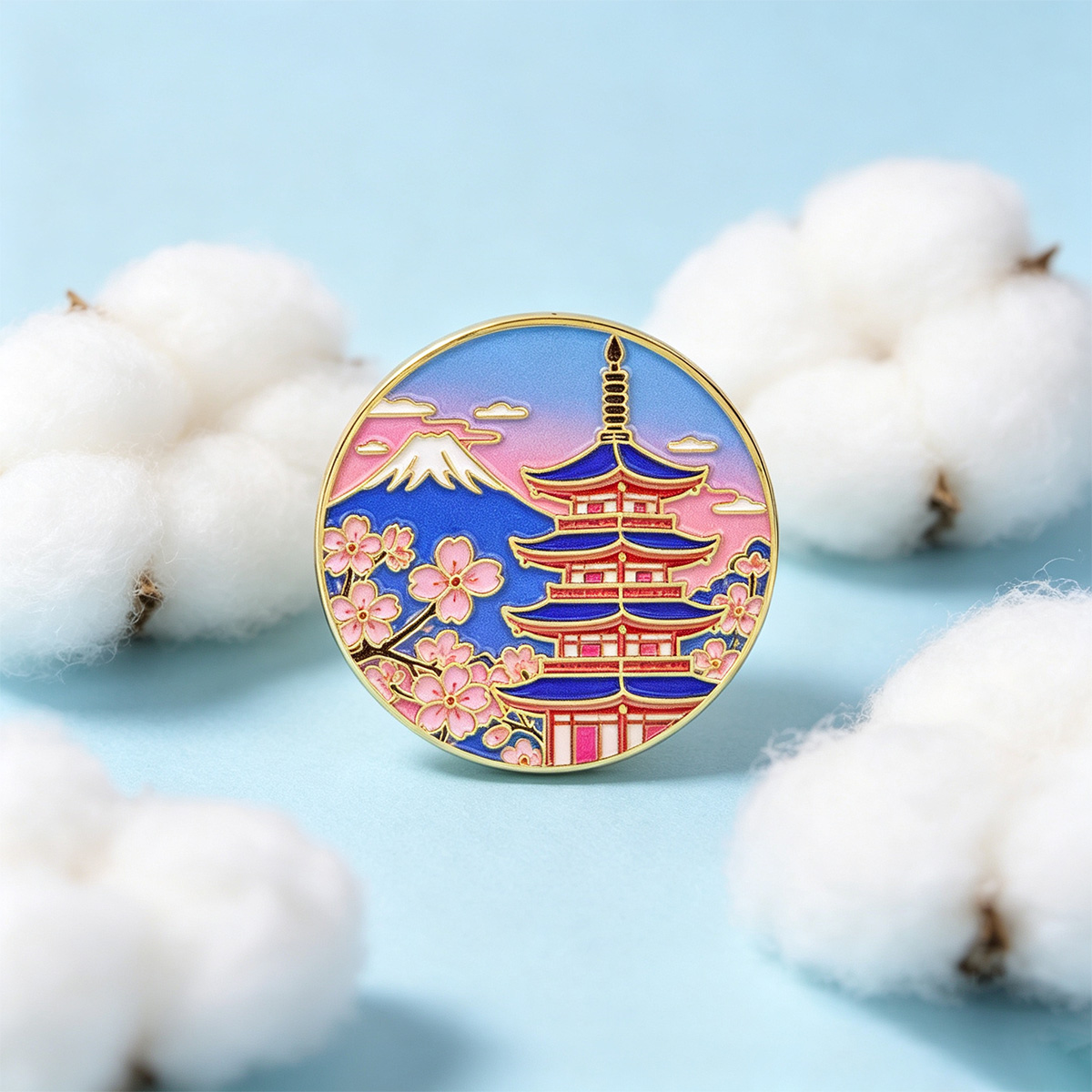 Broche de Esmalte Flor de Cere - Travel Accessories For Japan avaliação e preço