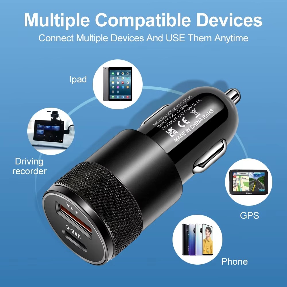 Carregador USB 3.1A para Carro - Travel Plug Type C avaliação e preço