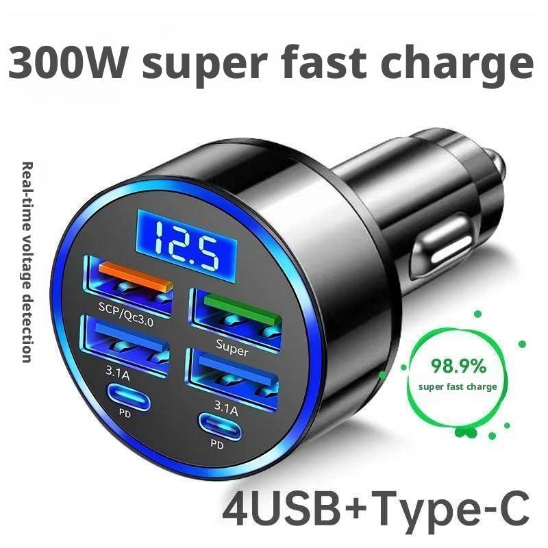 Carregador de carro 300W PD 6  - Travel Plug Type C avaliação e preço