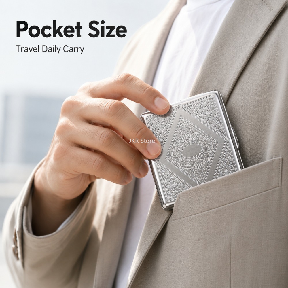 Estojo de Cigarros em Aço Inox - Travel Accessories Usa avaliação e preço