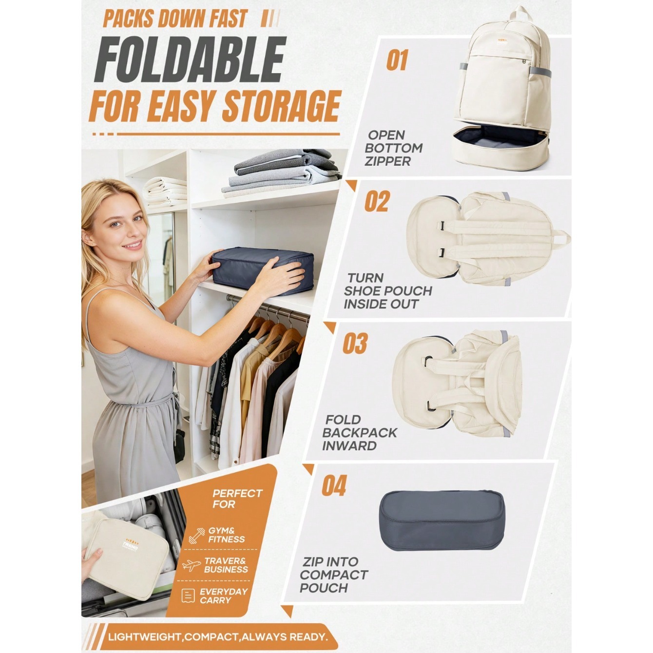 Mochila Casual Feminina, Mochi - Shoe Bag Travel avaliação e preço