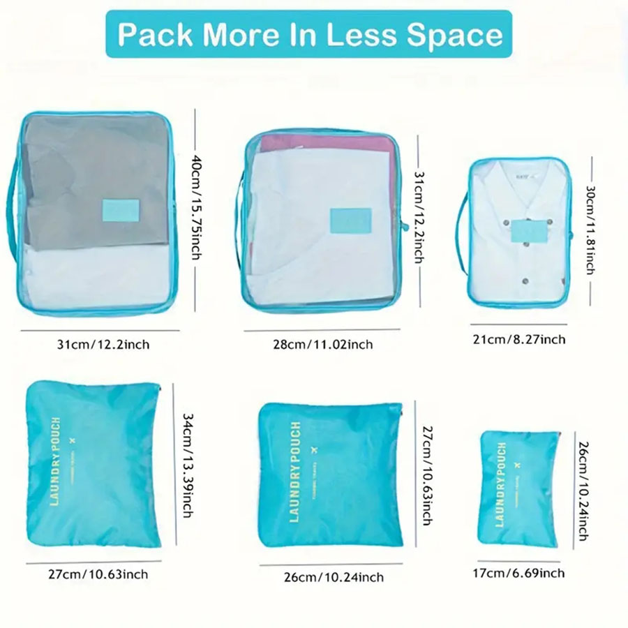 6 pçs organizador de viagem sa - Travel Packing Cube avaliação e preço