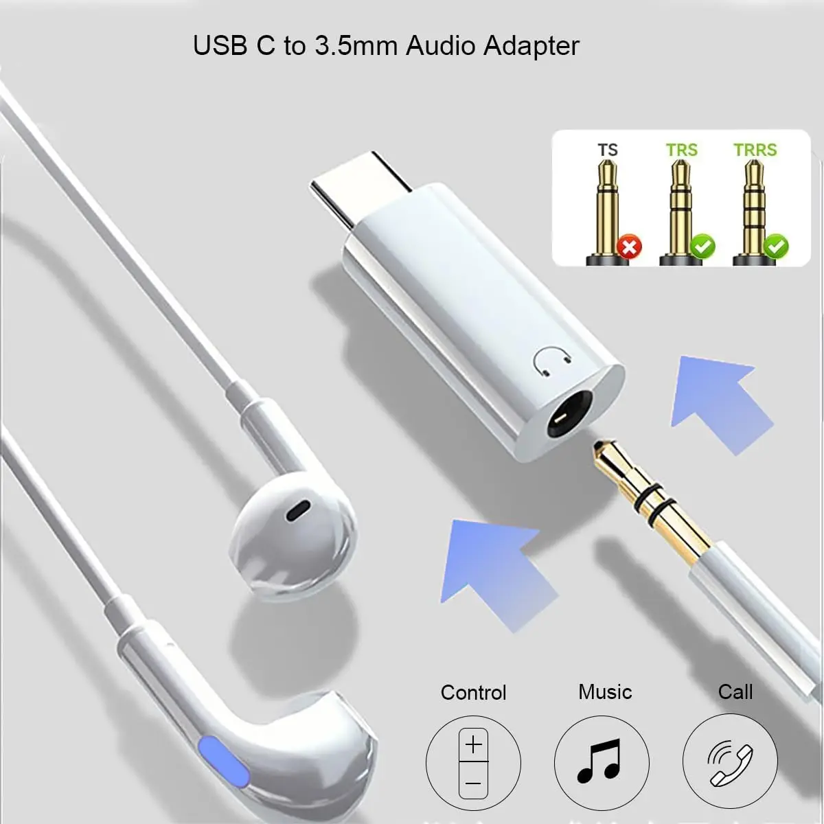 USB C to 3.5mm Earphone Adapte - Travel Plug Type C avaliação e preço