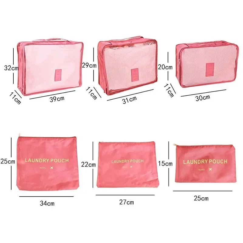 Conjunto de 6 Peças de Bolsas  - Travel Packing Cube avaliação e preço