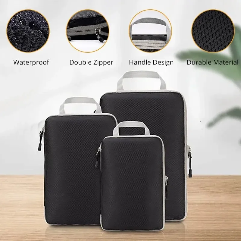 Conjunto de 3 Peças de Sacos d - Travel Packing Cube avaliação e preço